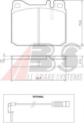  . MB W126/123   89.7X73.8X17.5MM 0004205920 36418