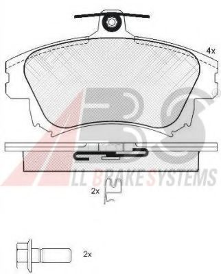 ТОРМОЗНЫЕ КОЛОДКИ MITSUBISHI/SMART COLTE/FOR FOUR (F) 04- MR-955351 37521