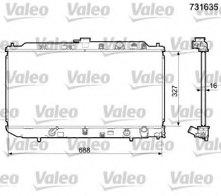 РАДИАТОР HONDA CIVIC 1.3/1.4 87-92 731 635