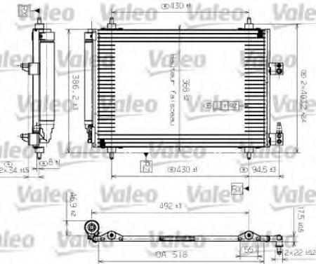 КОНДЕНСАТОР КОНДИЦИОНЕРА CITROEN: C5 (DC_) 1.8 16V (DC6FZB, DC6FZE)/2.0 16V (DCRFNC, DCRFNF)/2.0 16V HPI (DCRLZB)/2.0 HDI (DCRHYB)/2.0 HDI (DCRHZB, DCRHZE)/2.2 HDI (DC4HX 817464