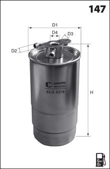 ФИЛЬТР ТОПЛ. BMW E39 / E46 / X5 2.0D-3.0D / TDS 99>, OPEL OMEGA B 2.5DTI 24V 01-03 ELG5279
