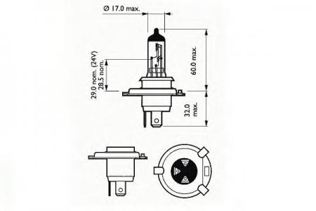   SCT 202792 (H4 BASIC12V 60 55W P43T) 202792
