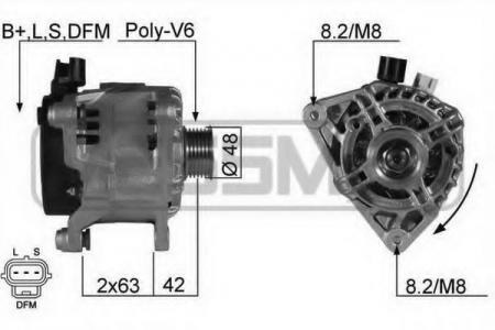  FORD FOCUS 1.8, 2.0 -04 (14V 80A) 210196