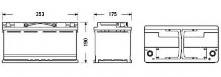  AGM 92AH 850A 353X175X190 (-+) EK920