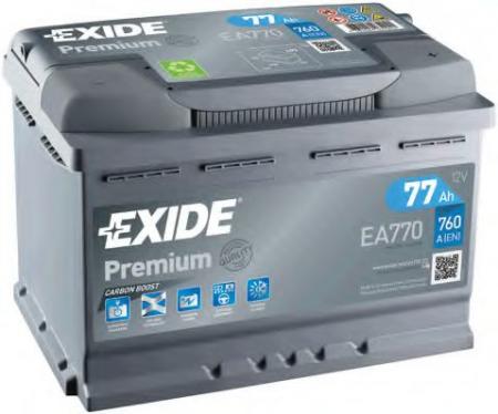  PREMIUM 12V 77AH 760A ETN 0(R+) B13 278X175X190MM 18.56KG EA770