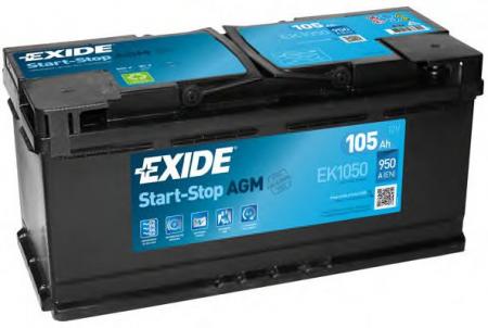  START&STOP AGM 12V 105AH 950A ETN 0(R+) B13 392X175X190MM 27KG EK1050
