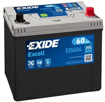  EXCELL 60AH 390A (R +) 230X172X220 MM EB604