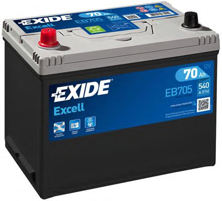 EXCELL 70AH 540A (L +) 266X172X223 MM EB705