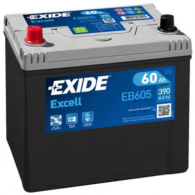  EXCELL 60AH 390A (L +) 230X172X220 MM EB605