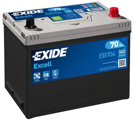  EXCELL 70AH 540A (R +) 266X172X223 MM EB704