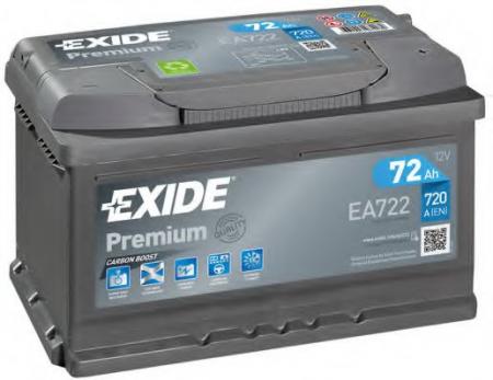  PREMIUM 12V 72AH 720A ETN 0(R+) B13 278X175X175MM 16.61KG EA722