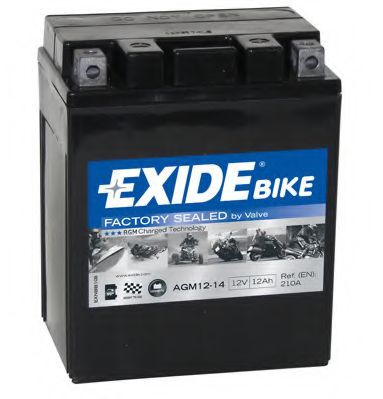    BIKE 12V 12AH 210A 164X89X134MM AGM12-14