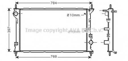РАДИАТОР FORD TRANSIT CONNECT 1.8I / DI / TDCI 02 -> С AC FD2382