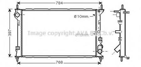 62021 / FD2411 / РАДИАТОР FORD TRANSIT CONNECT 03- /1.8I/1.8D/M.T. / 1365996 /703388 FD2411