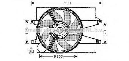 ВЕНТИЛЯТОР, ОХЛАЖДЕН FD7542