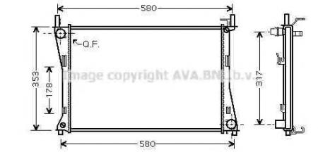 РАДИАТОР СИСТЕМЫ ОХЛАЖДЕНИЯ FORD: FIESTA V (JH_, JD_) 1.25 16V/1.4 16V/1.6 16V 01 - , FUSION (JU_) 1.25/1.4/1.6 02 -   MAZDA: 2 (B2W) 1.25/1.4/1.6 03 - FDA2325