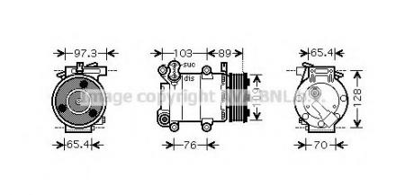 КОМПРЕССОР КОНДИЦИОНЕРА FORD FOCUS II 1.8 FDK391
