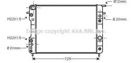 63073 / OL2193  OPEL OMEGA B 94- 652X459 2, 52, 63, 03, 2 MA +C / 52463050 OL2193
