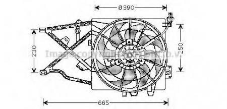 ЭЛЕКТРО ВЕНТИЛЯТОР КОНДИЦИОНЕРА 120W OL7505