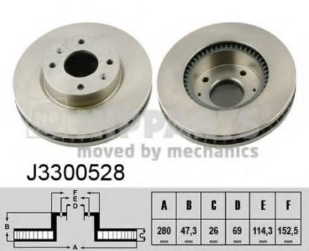   HY ELANTRA 2.0 01-/SONATA/KIA MAGENTIS 01-  D=280. J3300528