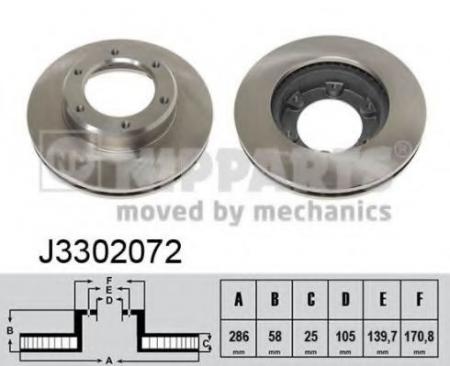 ДИСК ТОРМОЗНОЙ TOYOTA LAND CRUISER (J80) 4.0/4.2 90-97 ПЕРЕДНИЙ J3302072