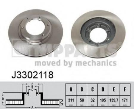   TOYOTA LAND CRUISER (J80) 4.2-4.5 90-97  .D=311. J3302118