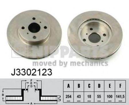 ДИСК ТОРМОЗНОЙ TOYOTA PASEO 91-00 ПЕРЕДНИЙ ВЕНТ. J3302123