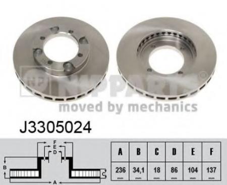   MITSUBISHI COLT 88-95/LANCER 88-94  .D=236. J3305024