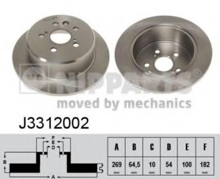   TOYOTA CAMRY 86-91/CELICA 85-94  D=269. J3312002