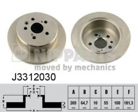   TOYOTA CAMRY 86-91/CELICA 85-94  D=269. J3312030