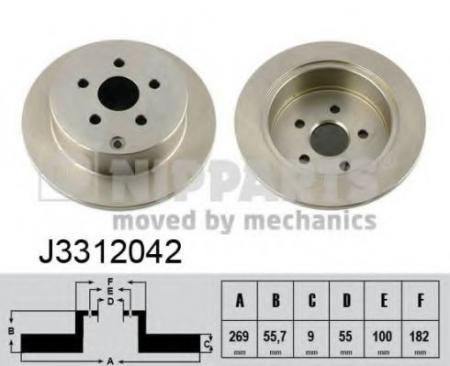   TOYOTA CELICA 1.8 99-/PRIUS 1.5 03-09  D=269. J3312042