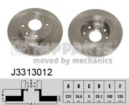   MAZDA 323 89-94/MX-5 90-98  D=231. J3313012