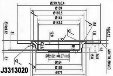    MAZDA 323 1.8T 91- (DF2703) J3313020