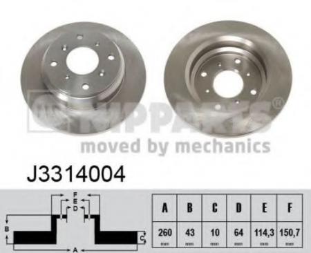   HONDA ACCORD 90-93/PRELUDE 92-96  D=260. J3314004