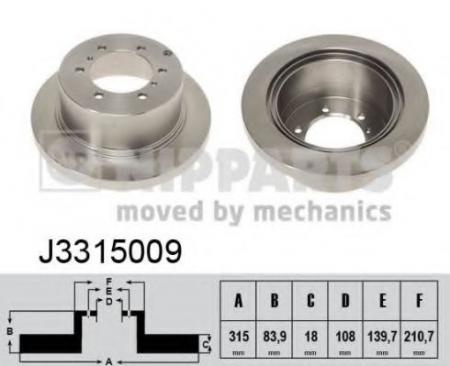   MITSUBISHI PAJERO 90-/SPACE GEAR 95-00  D=315. J3315009