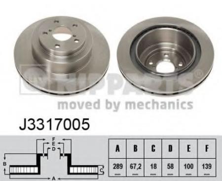   SUBARU IMPREZA 00-/LEGACY 03-/OUTBACK 03-09  .D=290. J3317005