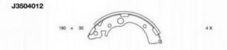 КОЛОДКИ ТОРМ.БАР. HONDA CIVIC 1.3-1.6 91- J3504012