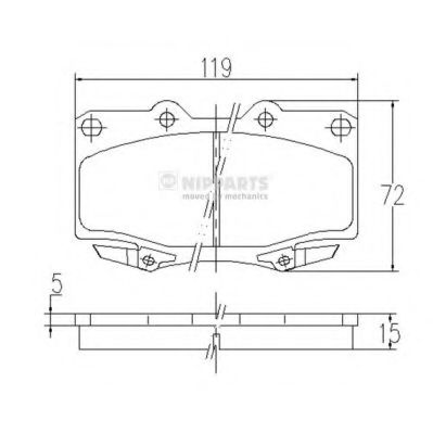 КОЛОДКИ ТОРМОЗНЫЕ TOYOTA LAND CRUISER 87-97 ПЕРЕДНИЕ J3602055