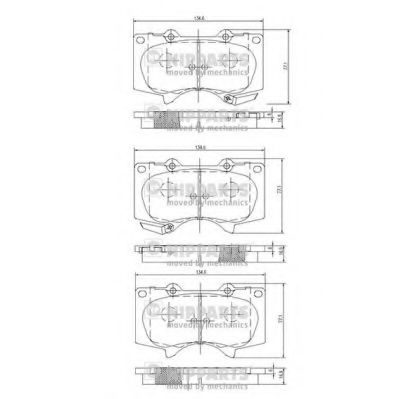КОЛОДКИ ТОРМОЗНЫЕ TOYOTA LC 120 4.0/3.0D/MITSUBISHI PAJERO 06] ПЕРЕДНИЕ J3602109