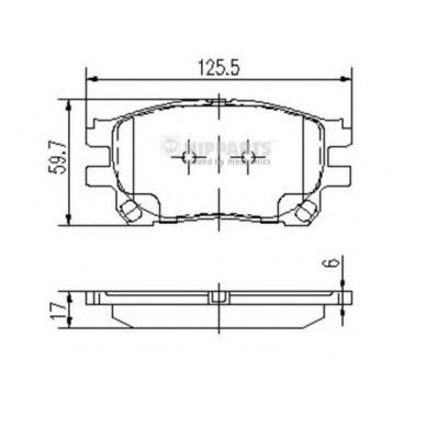 КОЛОДКИ ТОРМОЗНЫЕ ПЕРЕДНИЕ J3602119
