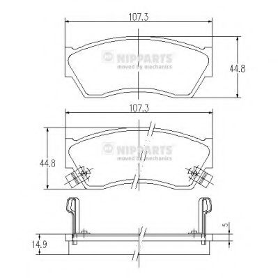 КОЛОДКИ ТОРМОЗНЫЕ SUZUKI SWIFT 86-01 ПЕРЕДНИЕ J3608005