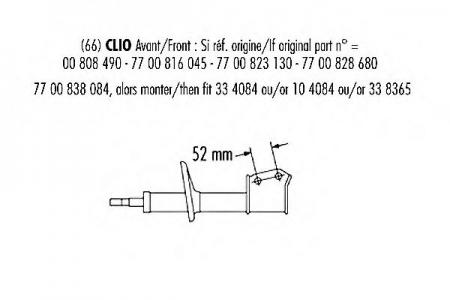 . RENAULT CLIO 90-98 52MM  ABS 334084