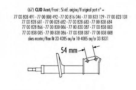  . RENAULT CLIO 90-97 54 MM 104085