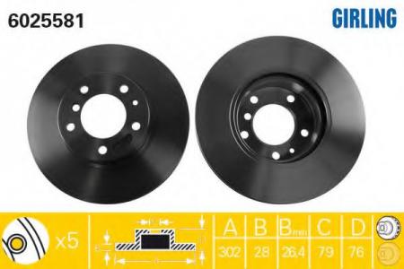   BMW 5 E34 540/7 E32 730-750  .D=302. 6025581