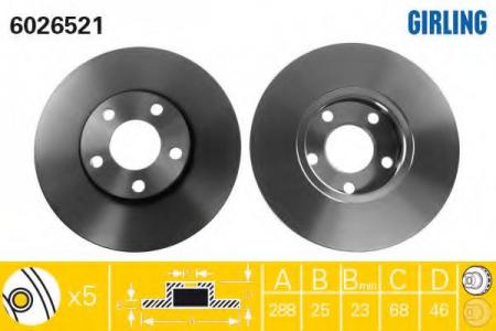   AUDI 100 91]/A4 95]08/A6 95]05/VW PASSAT 97]00  . 6026521 GIRLING