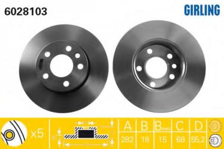  VW TRANSPORTER IV 1.9-2.8 90-03  D=282. 6028103