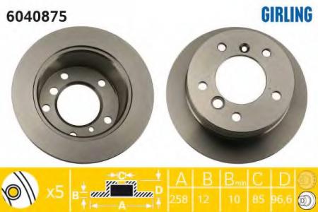   MERCEDES SPRINTER (2T) 95-06/VW LT 28-35/46 96-06  D=258. 6040875