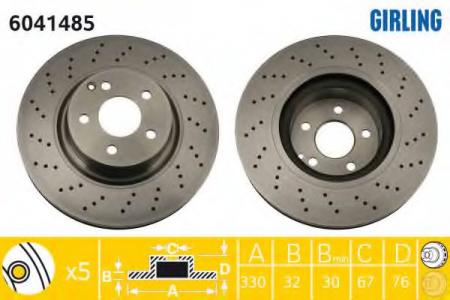   MERCEDES W220 320-500/C215 500-600  D=330. 6041485