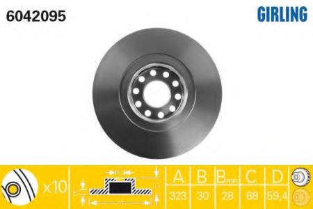   AUDI A8 2.5-6.0 94-10/VW PHAETON 3.2 02-  D=323. 6042095