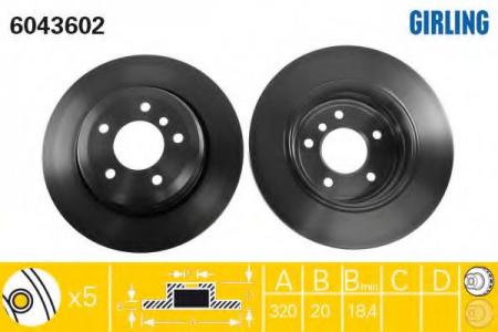   BMW 5 E60/61 520-530 03-10  D=320. 6043602